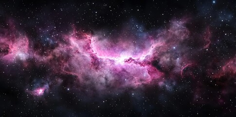 Wall Mural - a giant interstellar cloud with stars in a 360 degree spherical hdri panorama.