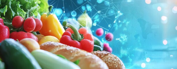 In the future of farming and food production, stock technology will analyze fresh vegetables