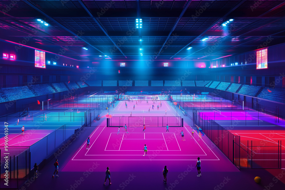 Athletes in Training: A Bustling Sports Center Filled with ...