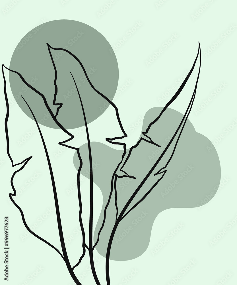 Tulip flower line art contour drawing minimalism vector image on ...