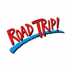 Road trip text icon on white background (4)