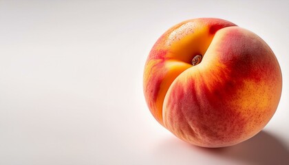 peaches on white background