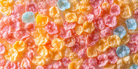 Colorful Cereal Texture as Abstract Background