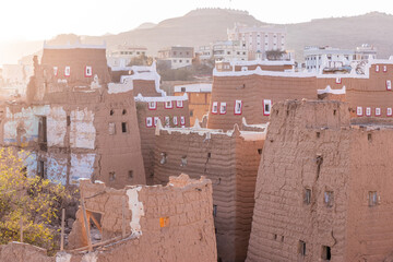 Wall Mural - Traditional mud-brick houses in Dhahran al Janub, Saudi Arabia