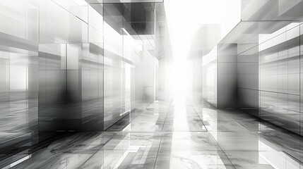 Wall Mural - a hallway with a light coming through the window