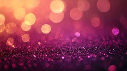 Abstract glittery background with pink and gold colors, shiny and blurred