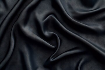 Luxury fabric surface detail on black jersey texture background.