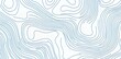 © DZMITRY - Modern illustration of topographic contour map design. Abstract background with topographic contours map with blue color geographic line map. White wave paper curved reliefs abstract background.