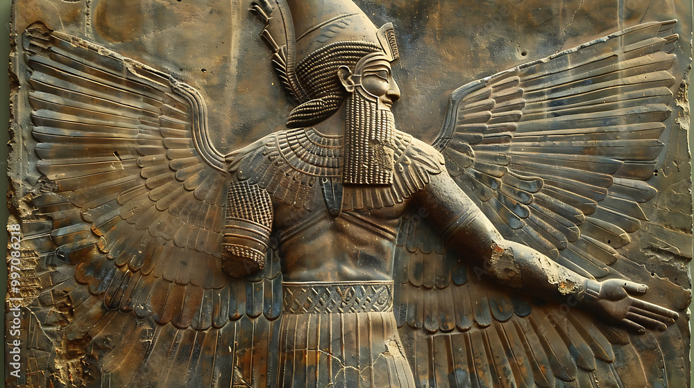 Fotografie Ancient Sumerian Gods old anunnaki structure of Anunnaki ...