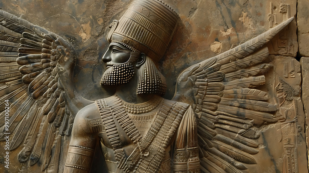 Fotografie Ancient Sumerian Gods old anunnaki structure of Anunnaki ...