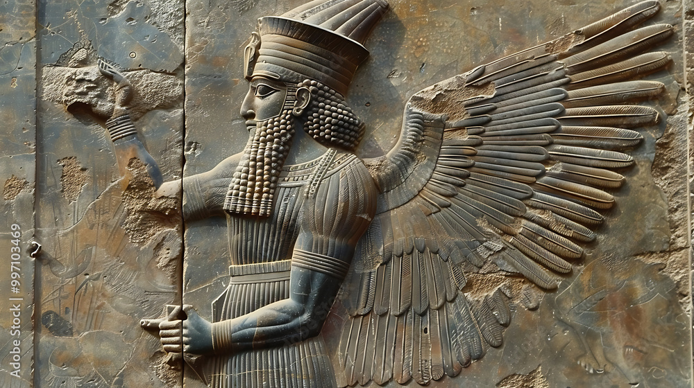 Fotografie Ancient Sumerian Gods old anunnaki structure of Anunnaki ...