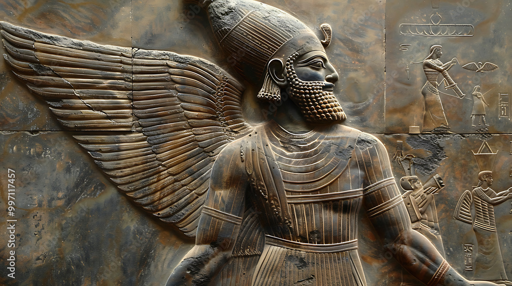 Fotografie Ancient Sumerian Gods old anunnaki structure of Anunnaki ...