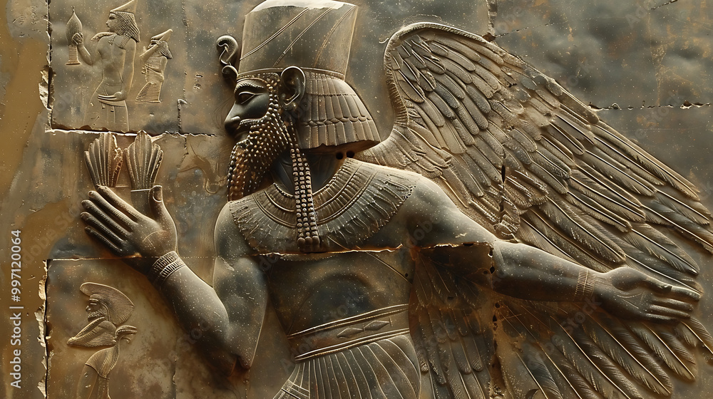 Fotografie Ancient Sumerian Gods old anunnaki structure of Anunnaki ...