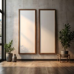 Wall Mural - Blank Poster Wall Art Frame Mockup