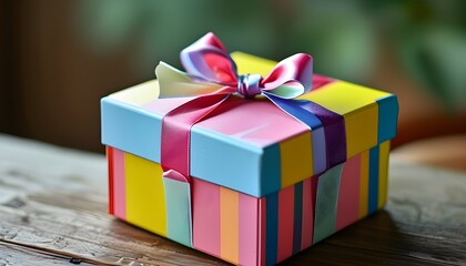 vibrant assortment of gift boxes adorned with beautiful bows