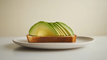 Wall Mural - Refreshing Avocado Toast on a Minimalist Plate