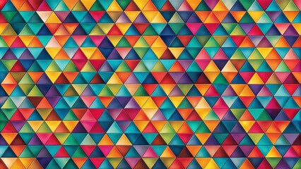 Colorful geometric triangle pattern texture with vibrant hues for bold and modern designs