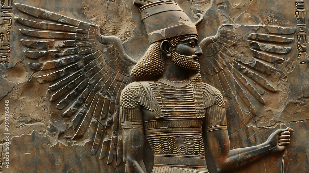Fotografie Ancient Sumerian Gods old anunnaki structure of Anunnaki ...