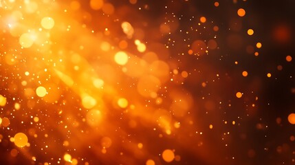 Wall Mural - A striking orange fire background enhanced by twinkling bokeh effects