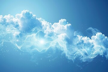 Modern cloud technology. Integrated digital web concept background. Vector Art