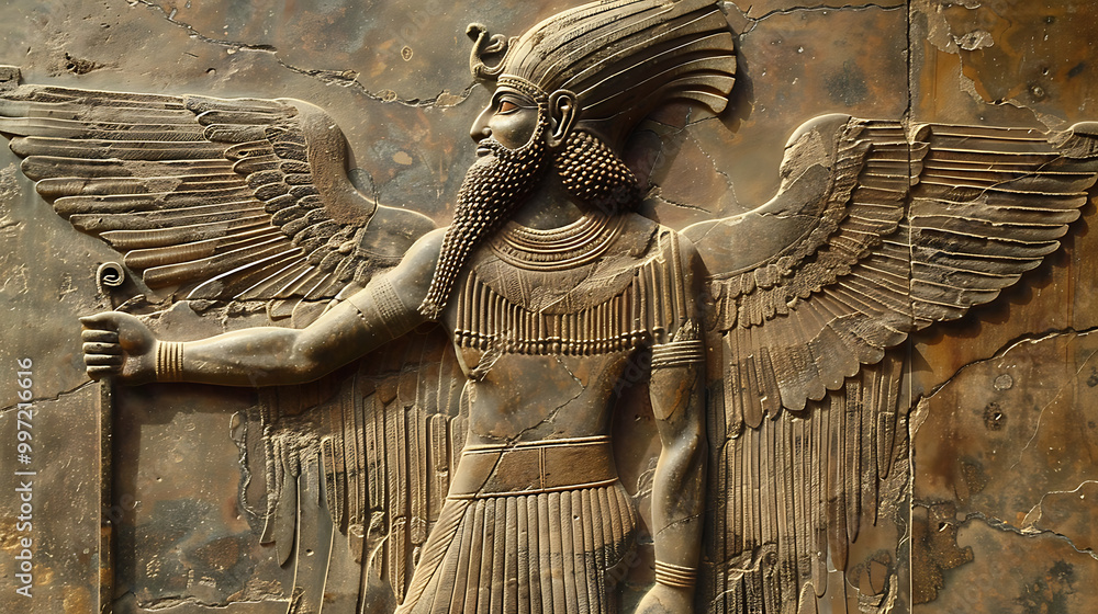 Fotografie Ancient Sumerian Gods old anunnaki structure of Anunnaki ...