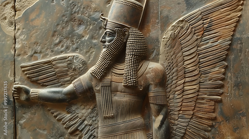 Fotografie Ancient Sumerian Gods old anunnaki structure of Anunnaki ...