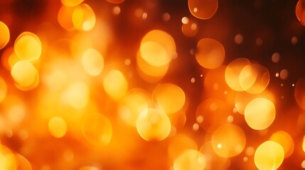 Wall Mural - Abstract orange fire background glows with a delightful bokeh effect