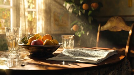 Cozy Autumn Afternoon with Citrus Fruits