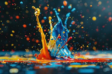 Wall Mural - Colorful Paint Splash