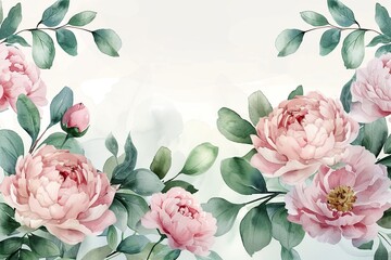 Wall Mural - Watercolor Floral Illustration