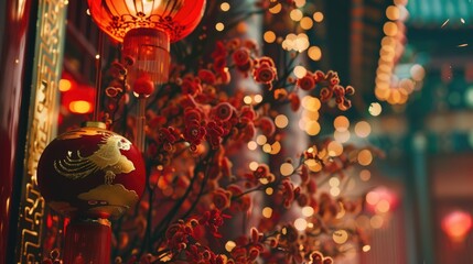 Intricate Chinese New Year decorations.