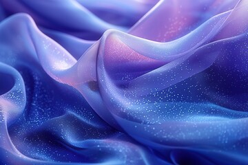 Canvas Print - Abstract Blue and Purple Fabric with Glitter