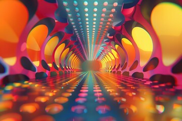 Canvas Print - Abstract Tunnel of Colors