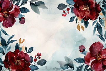 Poster - Watercolor Floral Background