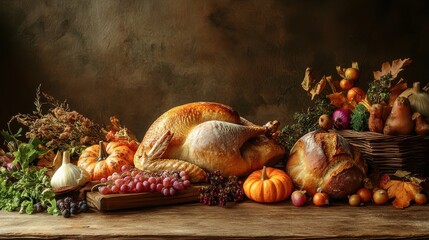 Canvas Print - Bountiful Harvest: A Cornucopia of Autumn's Finest