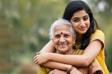 Poster - Beautiful gorgeous Indian woman with shiny hair on studio background.