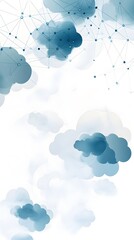 Wall Mural - abstract visualization of interconnected clouds