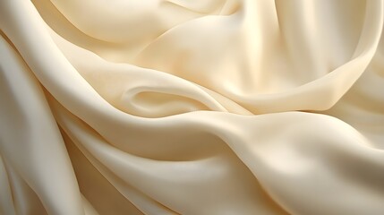 Realistic Light-Colored Silk Fabric Drapery