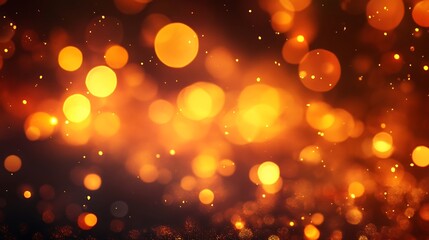 Wall Mural - Fiery orange hues create an energetic background with bokeh details image