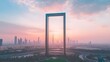 © PondLord - Dubai Frame at Sunset Over City Skyline