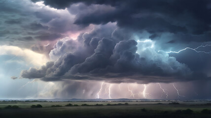 Storm over the sea