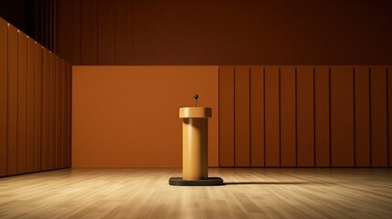 Poster - Podium in a Spacious Room