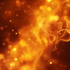 Wall Mural - Orange fire background radiates warmth with a mesmerizing bokeh effect