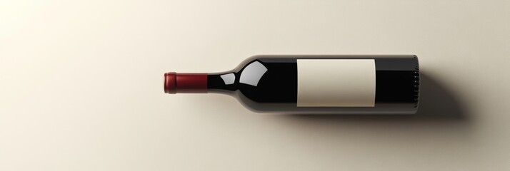 A modern, three-dimensional rendering of a wine bottle, showcasing its elegant label and rich color. The bottle is positioned against a clean background, emphasizing its premium quality