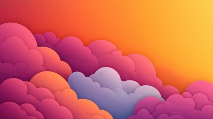 Wall Mural - Abstract Colorful Clouds Background   Gradient Sky Design