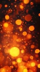 Wall Mural - Vibrant abstract orange fire background enhanced with a beautiful bokeh effect image