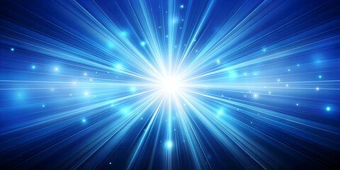 Abstract blue background with bright rays of light , abstract, blue, background, rays, light, shining, vibrant, color