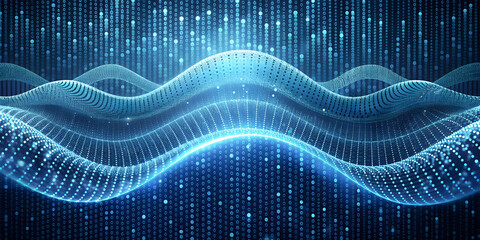 of waves in a digital binary code structure, binary code, technology, digital, abstract, futuristic, data
