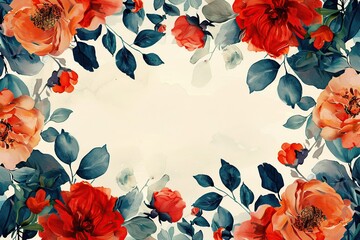 Sticker - Watercolor Floral Border