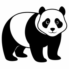 Fototapete - panda with a sign